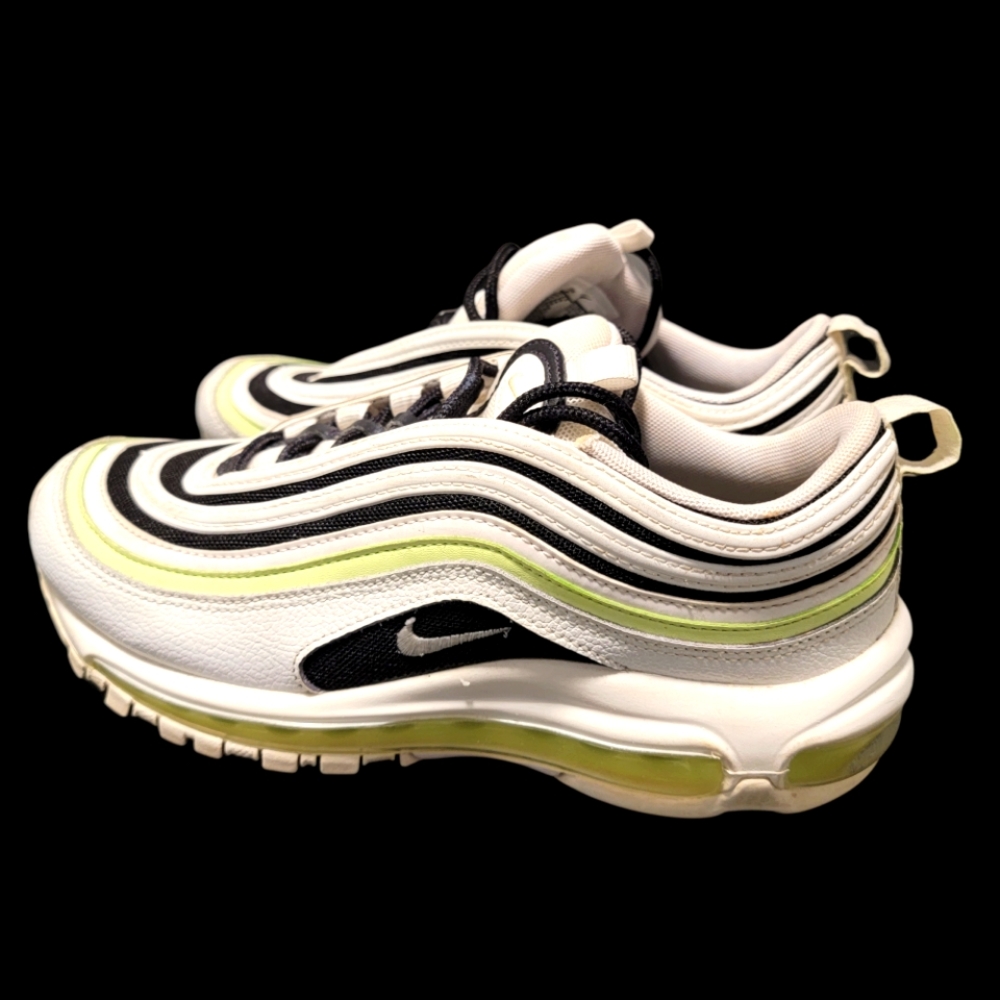 Nike Womens Air Max 97 921733-105 Summit White Leather Sneaker Shoes Size 7 Br